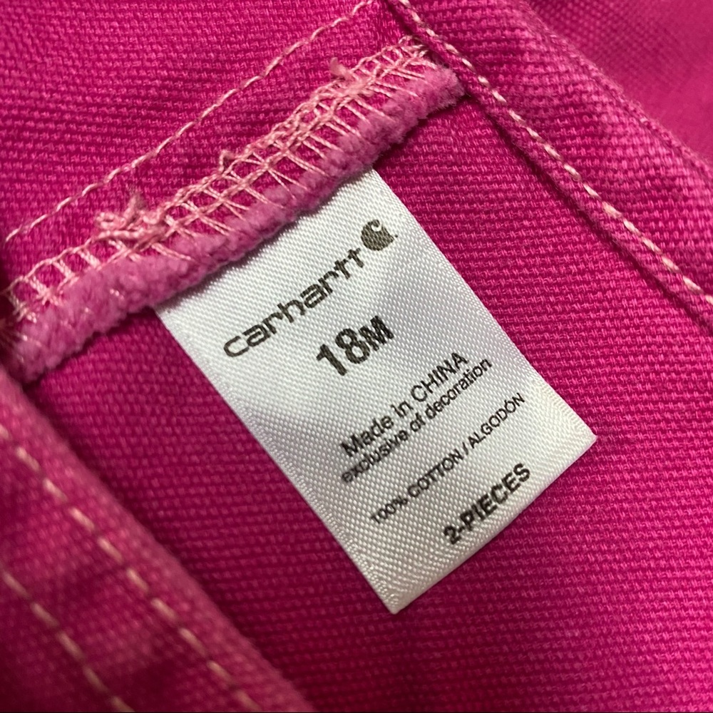 Girl’s Carhartt Overalls Size 18 Months - Picture 5 of 5